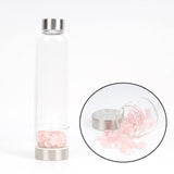 Crystal Water Bottle - Natural Quartz Crystal Glass Water Bottle