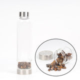 Crystal Water Bottle - Natural Quartz Crystal Glass Water Bottle