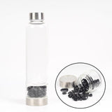 Crystal Water Bottle - Natural Quartz Crystal Glass Water Bottle