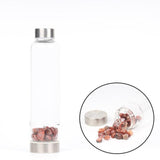 Crystal Water Bottle - Natural Quartz Crystal Glass Water Bottle