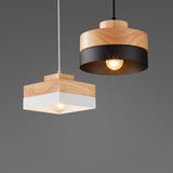 Chandelier - Simple Wood And Iron Nordic Chandelier