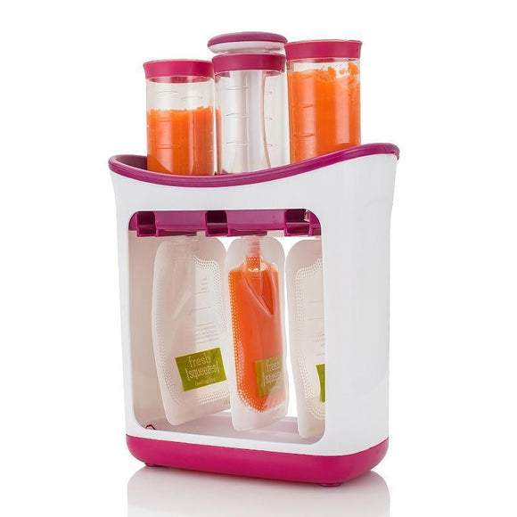 Storage Container - Ten(10) Pc Sachet-squeezer And Liquid Food Dispenser Station For Babies