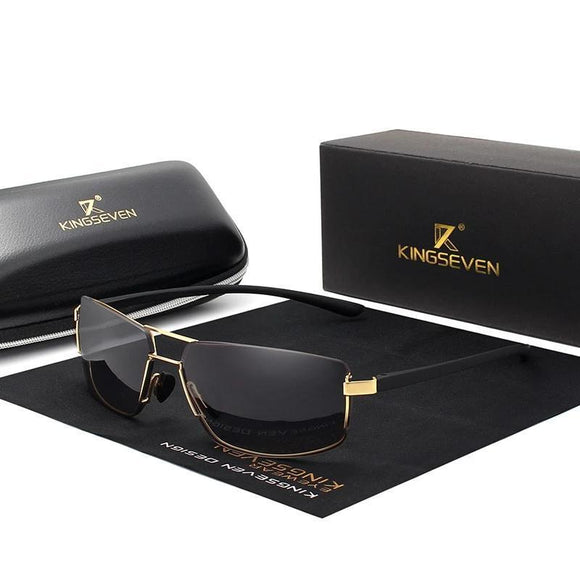 Sunglasses - KINGSEVEN Rectangular Frame Driving Sunglasses For Men