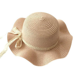 Baby Hats - Wavy Straw Hat For Girls